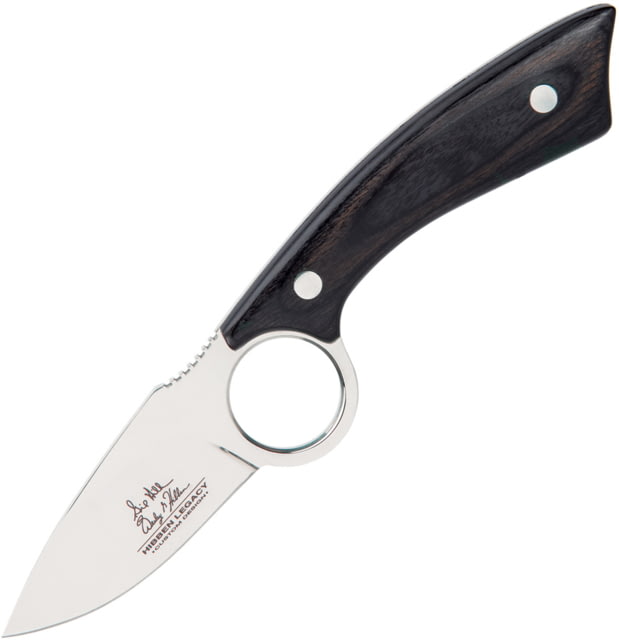 Gil Hibben Legacy Skinner Knife 8in Overall 3.5in Satin 5Cr15MoV Stainless Skinner Blade Black Pakkawood Handle Leather Sheath - Gil Hibben