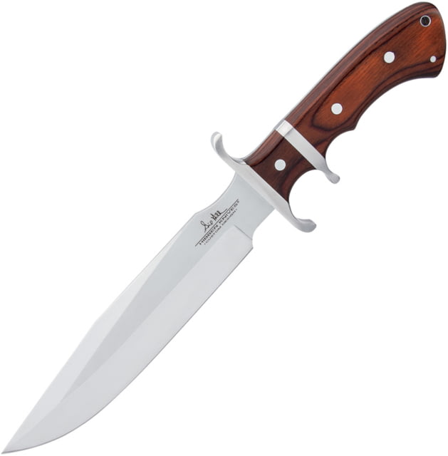 Gil Hibben Sub-Hilt Fighter Knife 14.13in Overall 8.5in Mirror 5Cr15MoV Stainless Blade Bloodwood Handle Leather Sheath - Gil Hibben