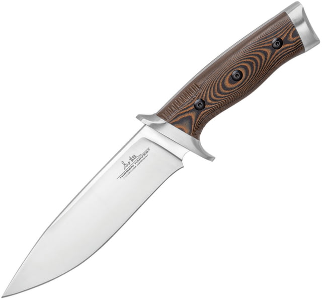 Gil Hibben Tundra Hunter Knife 6.5" satin finish 420HC stainless blade Black and brown micarta handle - Gil Hibben