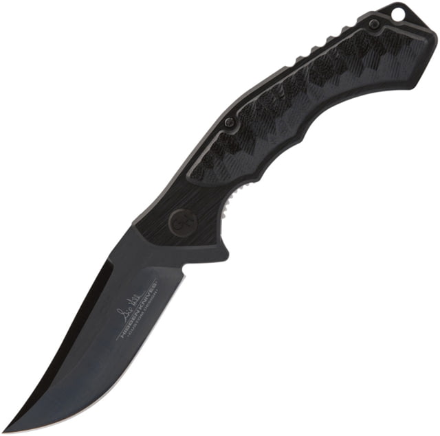 Gil Hibben Whirlwind Folding Knife 4.63in Closed 3.25in Black Coated 7Cr17MoV Stainless Blade Black Aluminum Handle - Gil Hibben