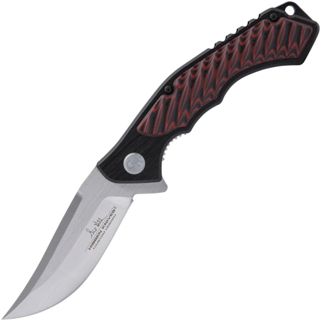 Gil Hibben Whirlwind Red Folding Knife 4.63in Closed 3.25in Satin 7Cr17MoV Stainless Blade Black Aluminum Handle - Gil Hibben
