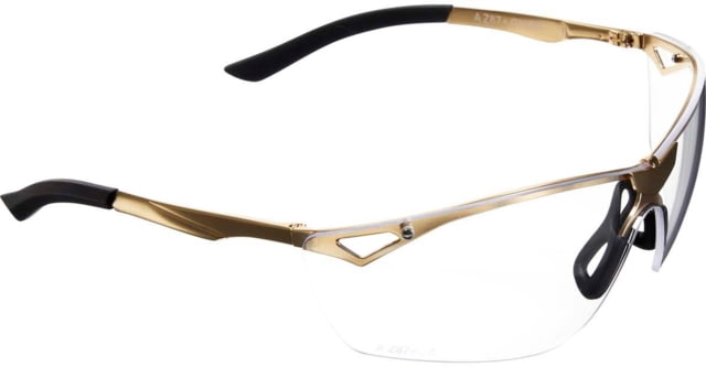 Girls With Guns Afire Protective Shooting Safety Glasses Gold Frame Clear Lenses One Size - Girls With Guns