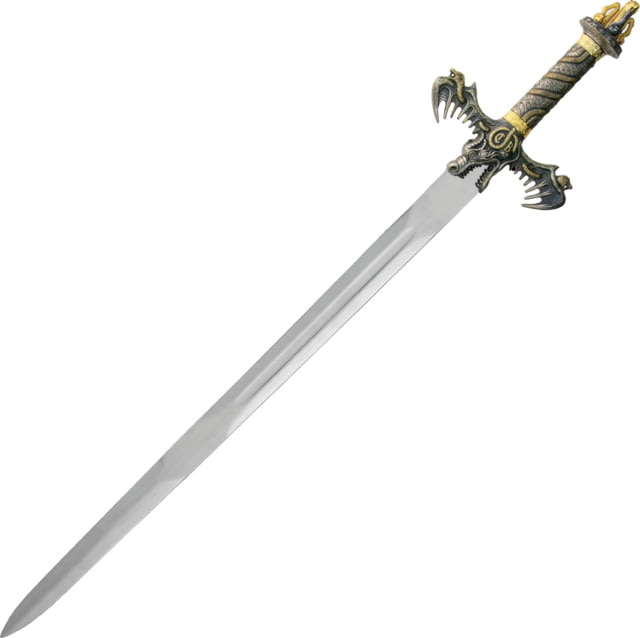 Gladius Barbarian Sword Brass 36.5" unsharpened carbon steel blade Metal alloy handle - Gladius