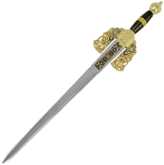 Gladius Boabdil Sword Letter Opener 7.7 metal alloy unsharpened blade Red synthetic and antique gold finish metal handle - Gladius
