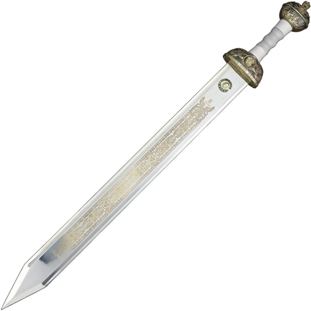 Gladius Gladiator Sword 31.5in Overall 23in Unsharpened Stainless Blade White Wood/Metal Handle - Gladius