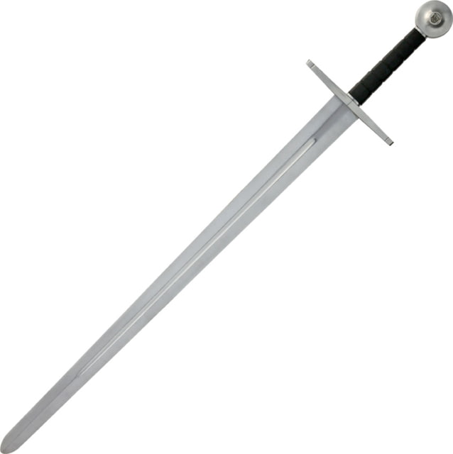 Gladius Hattin Crusader Style Sword 29.25" unsharpened carbon steel blade Satin finish metal alloy handle - Gladius