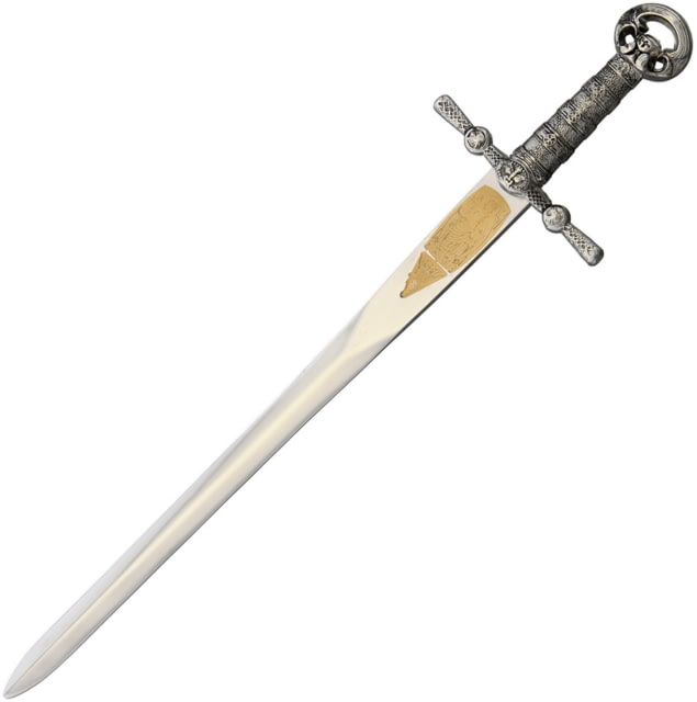 Gladius Mini Pope Crusaders Sword 8.25" unsharpened metal alloy blade Silver finish metal alloy handle - Gladius