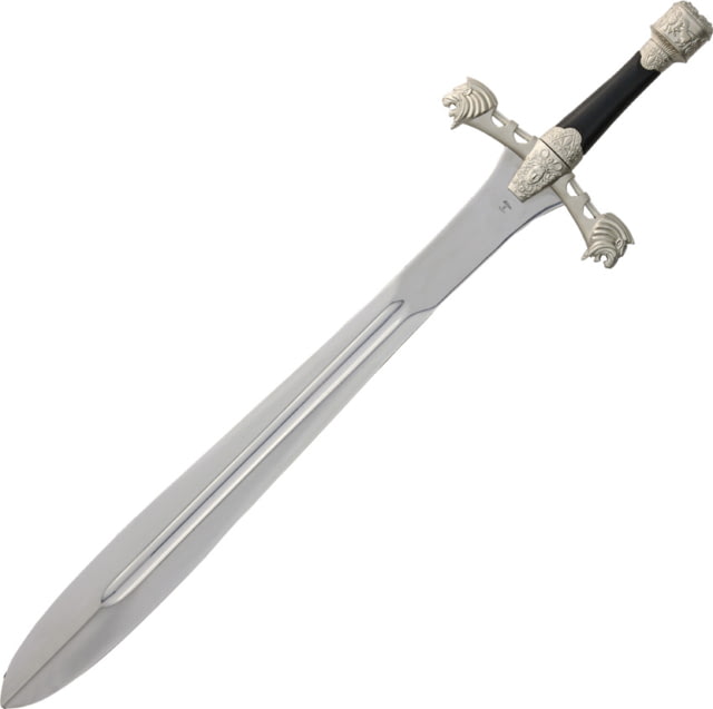 Gladius Persian Ceremonial Sword 29" unsharpened carbon steel blade Silver matte finish metal alloy handle - Gladius