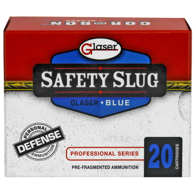 Glaser Ammo Blue .38 Special 80 grain 20 Rounds Pistol Ammo GL0060020 - Glaser