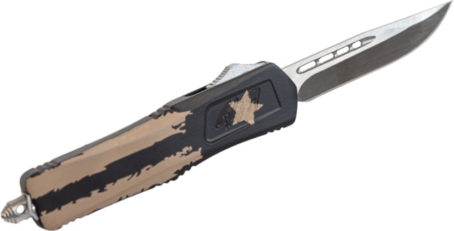 GLFA Smooth Spring Assisted OTF Knife Smooth Blade FDE and Black 7" GL-KSM-SMT F-DST - Glfa
