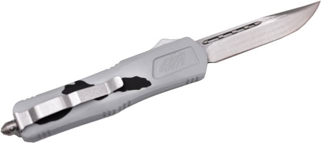 GLFA Smooth Spring Assisted OTF Knife Smooth Blade White and Black 8" GL-KMD-SMT P-SNO - Glfa