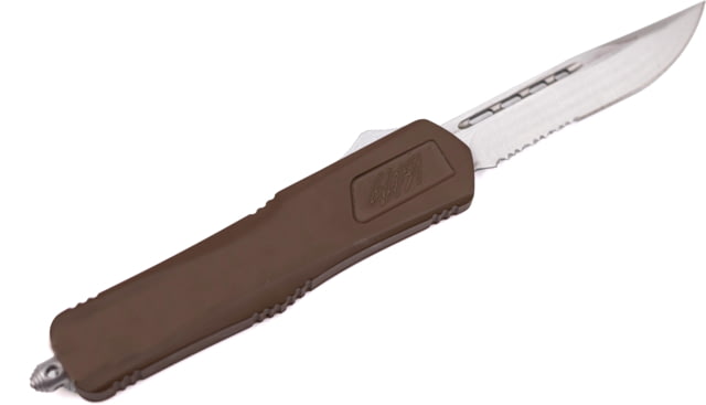 GLFA Spring Assisted OTF Knife Serrated Blade Buck Brown 7" GL-KSM-SRT BUK - Glfa