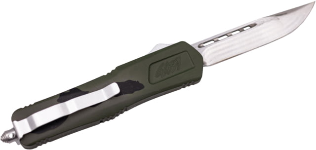 GLFA Spring Assisted OTF Knife Serrated Blade Green and Black 8" GL-KMD-SRT P-GRN - Glfa