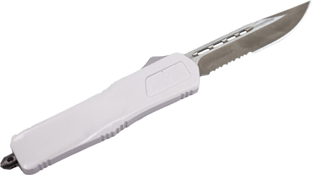 GLFA Spring Assisted OTF Knife Serrated Blade White 8" GL-KMD-SRT WHT - Glfa