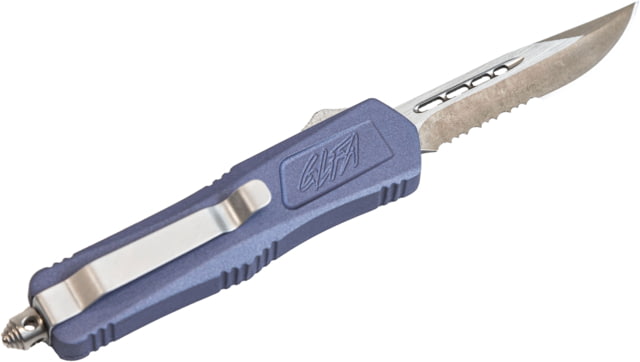 GLFA Spring Assisted OTF Knife Serrated Blade Wild Orchid 7" GL-KSM-SRT ORC - Glfa