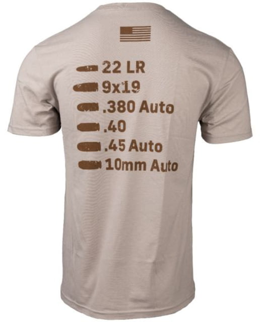Glock Caliber Graphic T-Shirt - Men's Tan Large