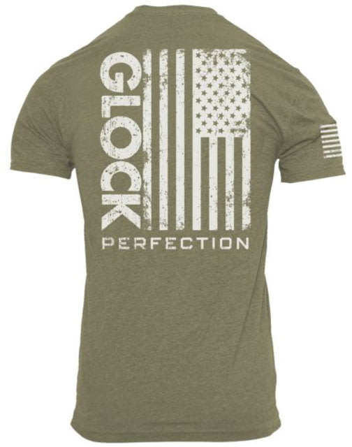 Glock Perfection Flag Graphic T-Shirt - Men's Military Green Large