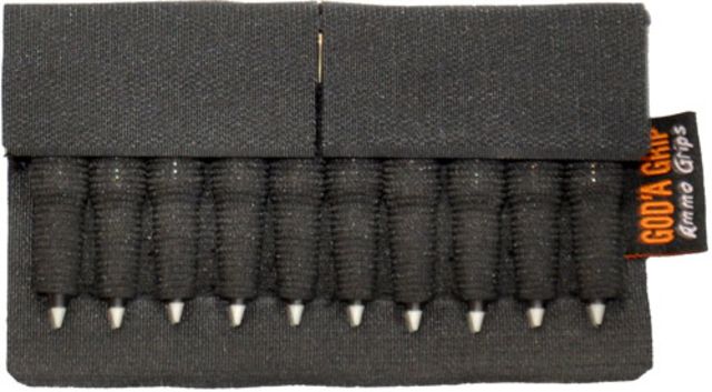 God'a Grip Ammo Grip Standard 10 Shell Holder Black W/ 3m - God'a Grip