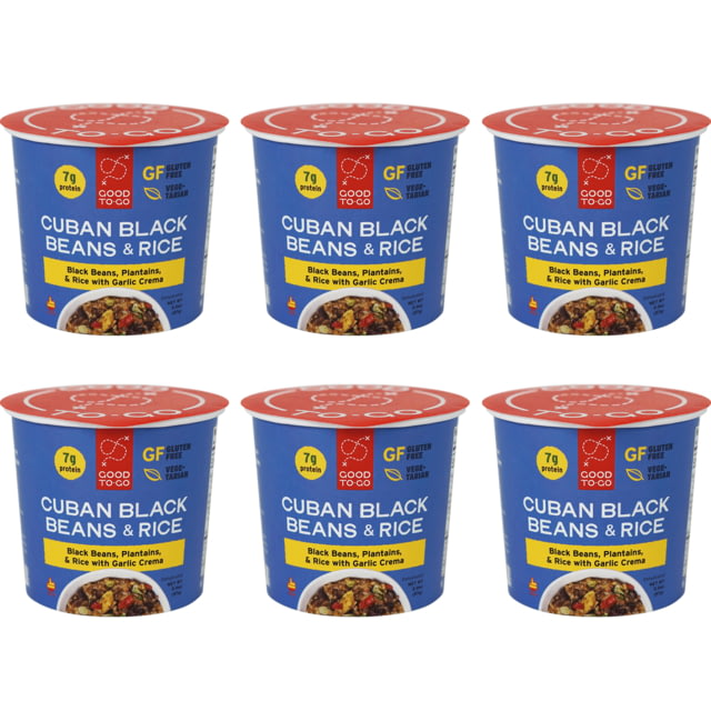 Good To-Go Cuban Black Beans and Rice Cup - Pack of 6 2.01 oz