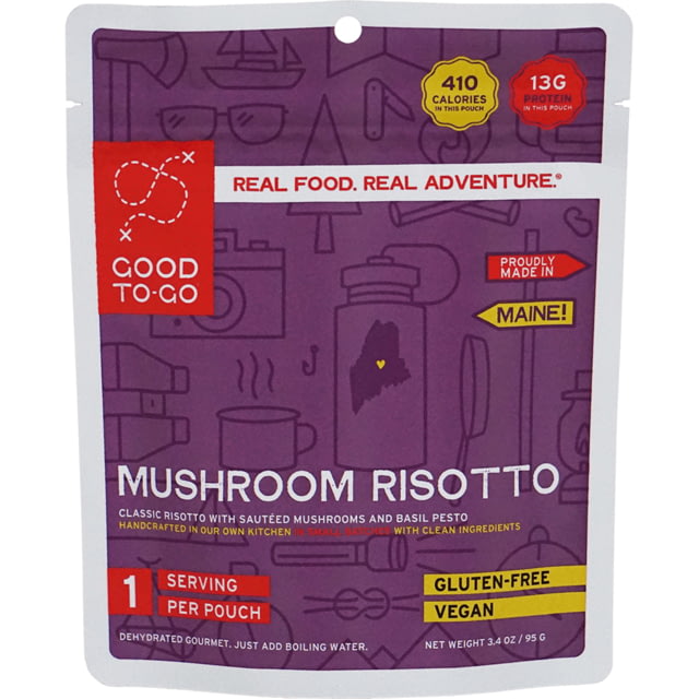 Good To-Go Mushroom Risotto Dehydrated Food Single Serving Natural 95g