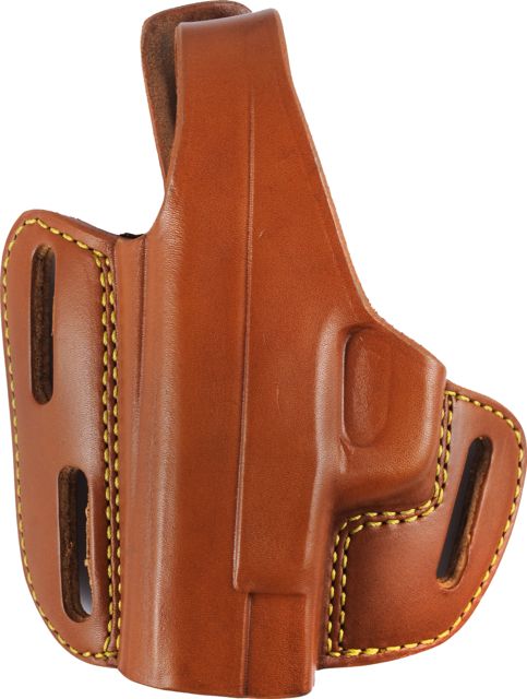 Gould & Goodrich Three Slot Pancake Concealment OWB Belt Holster S&W M&P Compact 9mm/.40/.357 Right Hand Chestnut Brown