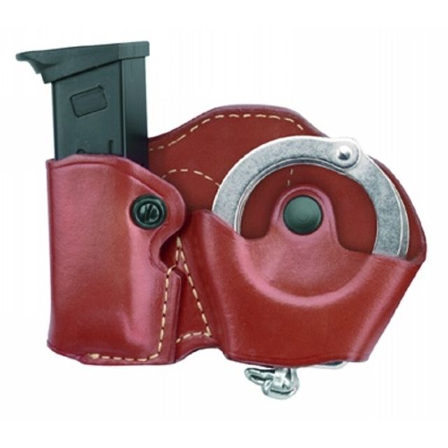 Gould & Goodrich Cuff Case/Mag Case Combo for ASP Cuffs Beretta 84 Colt 9mm & Similar Left Hand Chestnut Brown - Gould & Goodrich
