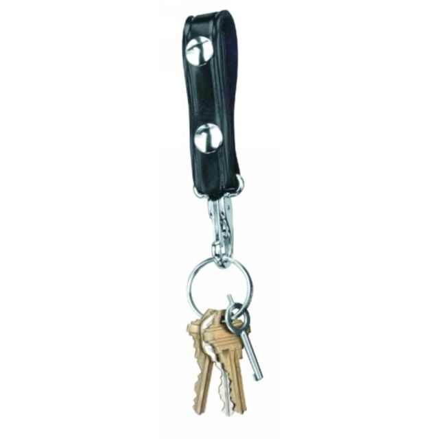 Gould & Goodrich Key Strap Nickel Black Weave - Gould & Goodrich