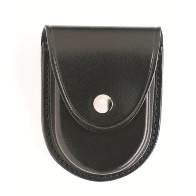 Gould & Goodrich Round Bottom Handcuff Case Nickel Black Weave - Gould & Goodrich