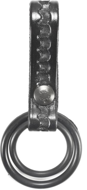 Gould & Goodrich Double Ring Flashlight Holder Black Weave C or D Cell - Gould & Goodrich