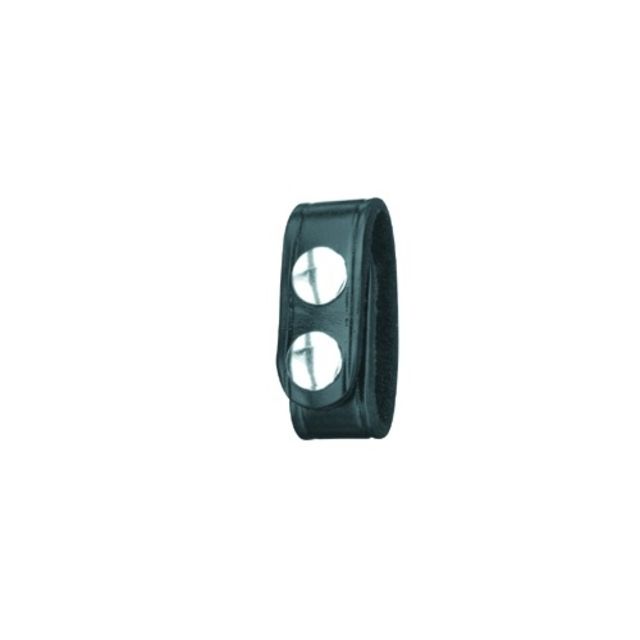 Gould & Goodrich Leather Belt Keeper Double Standard Snap Single Black