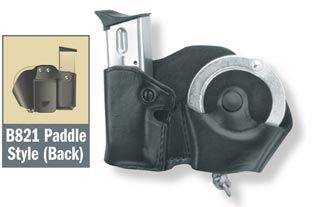 Gould & Goodrich Cuff/Magazine Pouch Beretta 83/85 Kahr Micro MK9 Right Hand Black - Gould & Goodrich