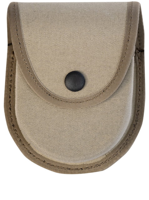 Gould & Goodrich Double Handcuff Cases Molded Hardware Silver Tan - Gould & Goodrich
