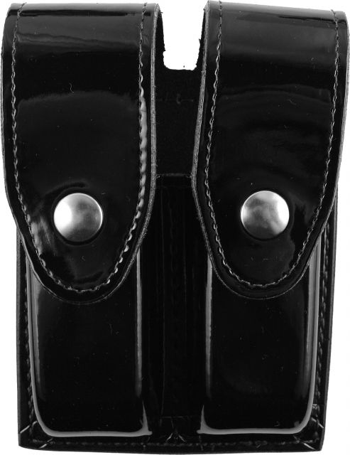 Gould & Goodrich Double Magazine Case Nickel Snap - Glock 17/19/22 & Similar Hi-Gloss - Gould & Goodrich