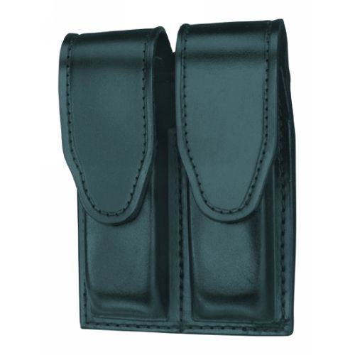 Gould & Goodrich Double Magazine Case Beretta 92/96 Hidden Snap Black Weave - Gould & Goodrich