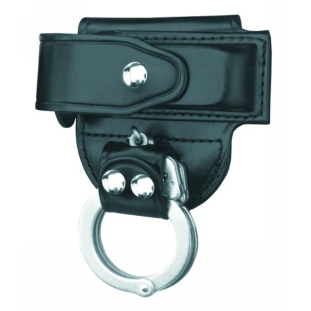 Gould & Goodrich Magazine Case/Cuff Holder, Glock 20, 21, 29, 30, SIG Sauer P227, Nickel, Left Hand, Hi-Gloss, H533-4CLLH by USA Gould & Goodrich Pistol Magazine Pouches