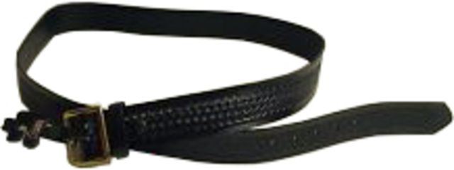 Gould & Goodrich Pants Belt, Brass Buckle, Size 44, Black Weave, K52-44WBR
