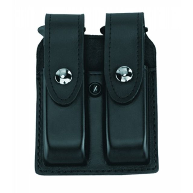 Gould & Goodrich K-Force Double Magazine Case Brass Snap - 1911 Single Stack Black - Gould & Goodrich