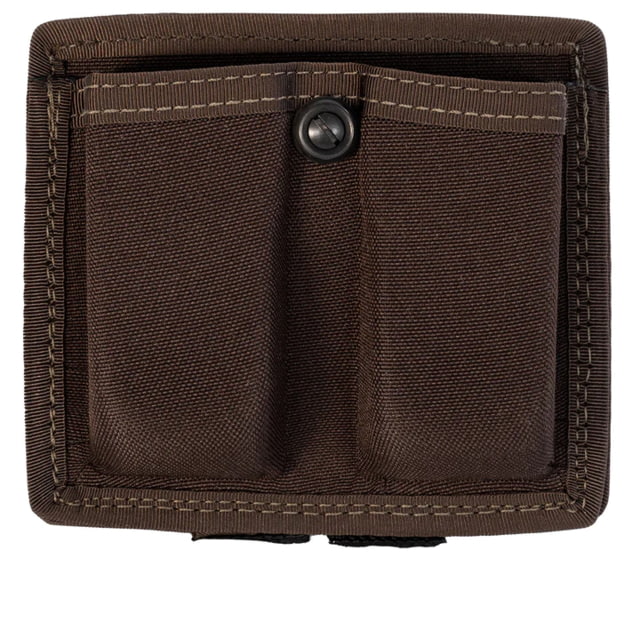 Gould & Goodrich Open Top Double Magazine Cases Dark Brown Glock 20 Molded Hardware - Gould & Goodrich
