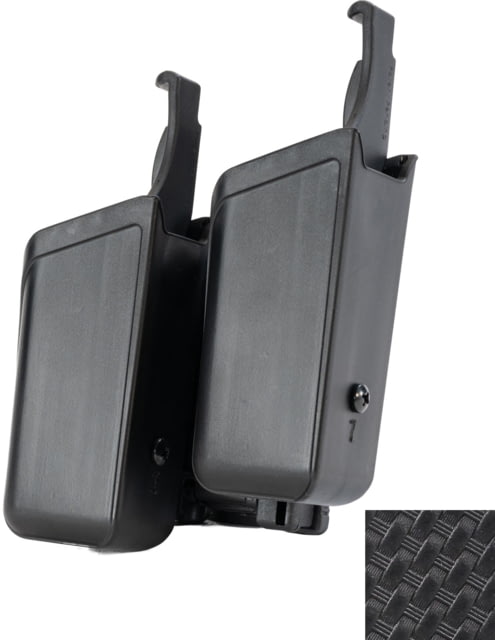 Gould & Goodrich Phoenix Open-Top Double Magazine Case Glock 17 22 34 35 Right Hand Black Weave - Gould & Goodrich