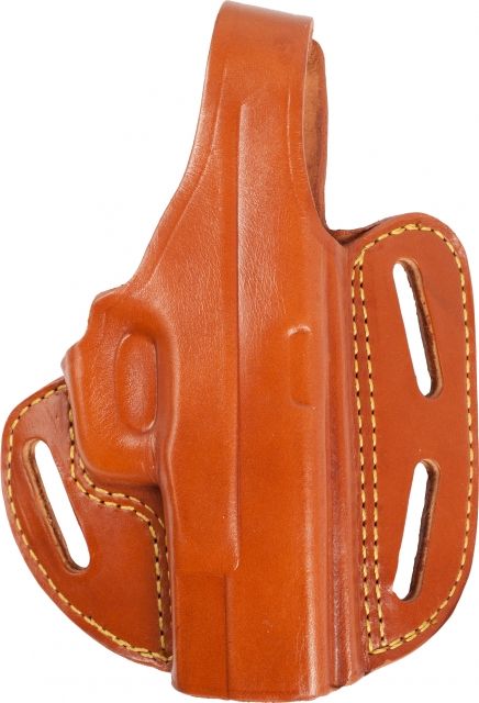 Gould & Goodrich Three Slot Pancake Concealment OWB Belt Holster Glock 17/22/31 Right Hand Chestnut Brown - Gould & Goodrich