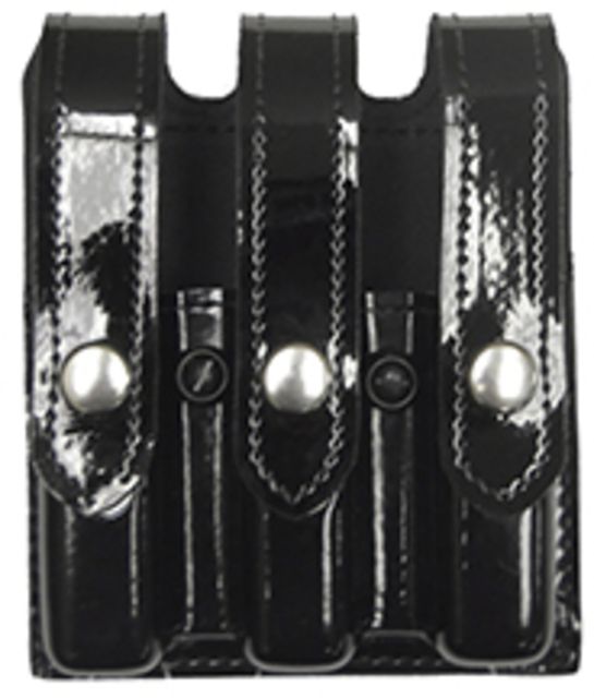 Gould & Goodrich Triple Magazine Case Glock 17 22 31 Brass Snap Hi-Gloss - Gould & Goodrich