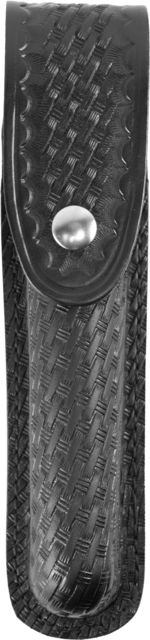Gould & Goodrich Large Flashlight Case w/Flap Stinger/XT Basket Standard Snap Black Weave