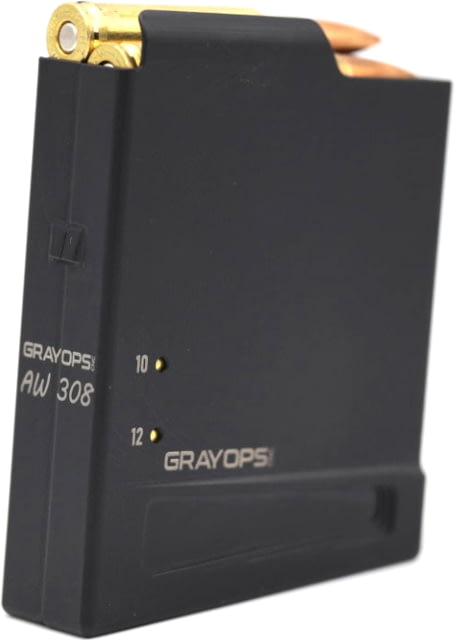 Gray Ops CNC AW Standard .308 Win/Creedmoor 12 Rounds Rifle Magazine Black 12 - Gray Ops Cnc