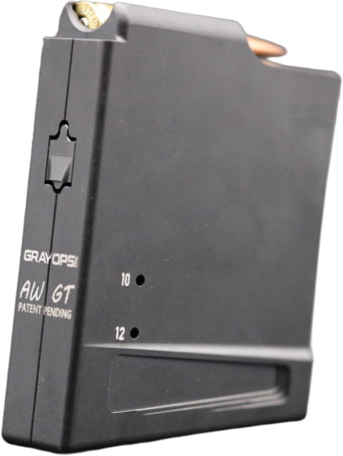 Gray Ops CNC GT/AW 6GT 12 Rounds Rifle Magazine Black 12 - Gray Ops Cnc