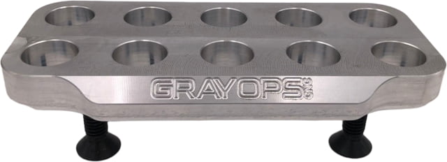 Gray Ops CNC Reloading Die Block Silver Reloading Die Block - Gray Ops Cnc
