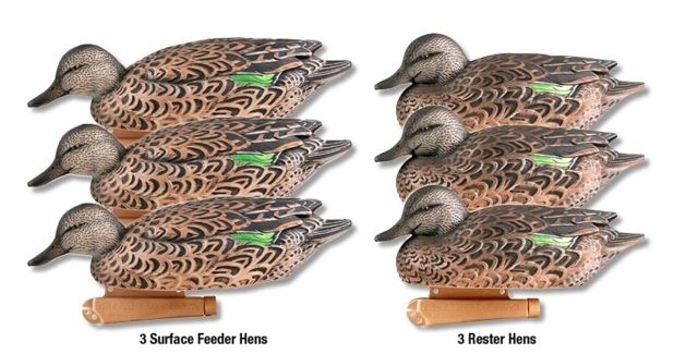 Greenhead Gear Pro-Grade Duck DecoyGreen-Winged Teal/Early Season Hen Pack1/2 Dozen