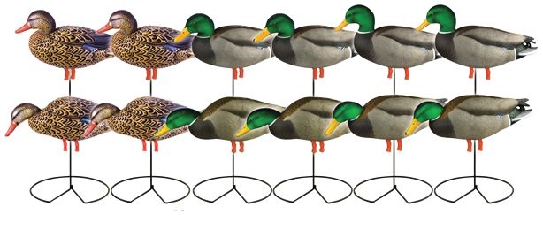 Greenhead Gear Pro-Grade Duck DecoyFull Body Mallard/Harvester Pack w/flocked drake heads1/2 Dozen