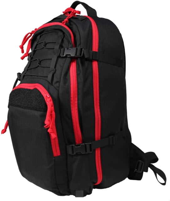 Grey Ghost Gear Overland Bag Black with Red Zips - Grey Ghost Gear