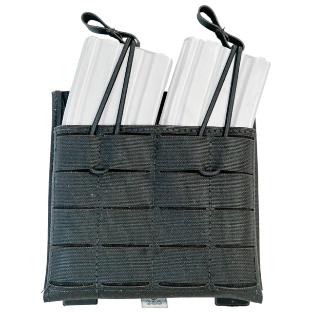 Grey Ghost Gear Double Mag Pouch Fits AR15 Magazines Laminate Construction Black Includes 2 MALICE Clips - Grey Ghost Gear