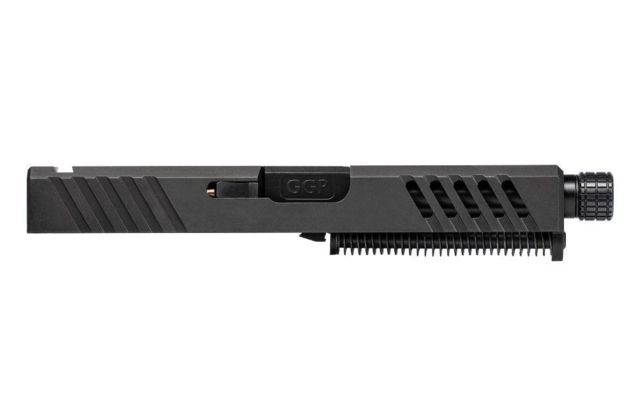 Grey Ghost Precision Glock 19 Gen 4 Slide Complete - V1 w/Threaded Barrel Black - Grey Ghost Precision